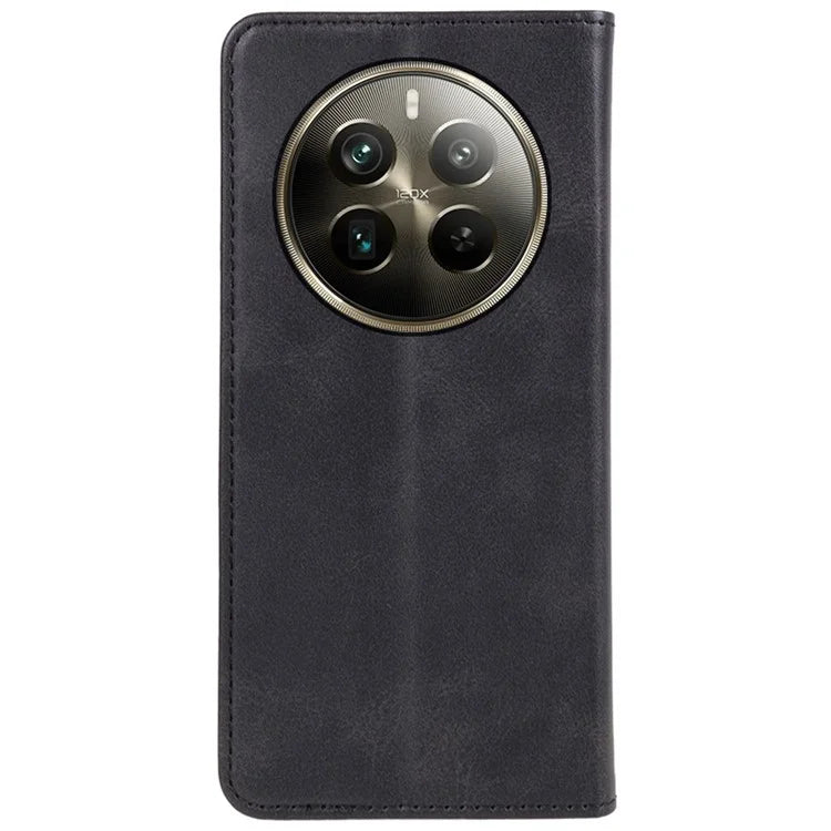 For Realme 12 Pro 5G / 12 Pro+ 5G Case Magnetic Closing PU Leather Flip Phone Cover