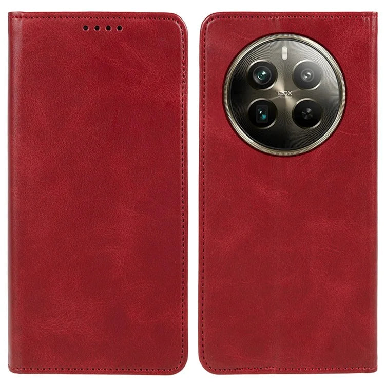 For Realme 12 Pro 5G / 12 Pro+ 5G Case Magnetic Closing PU Leather Flip Phone Cover
