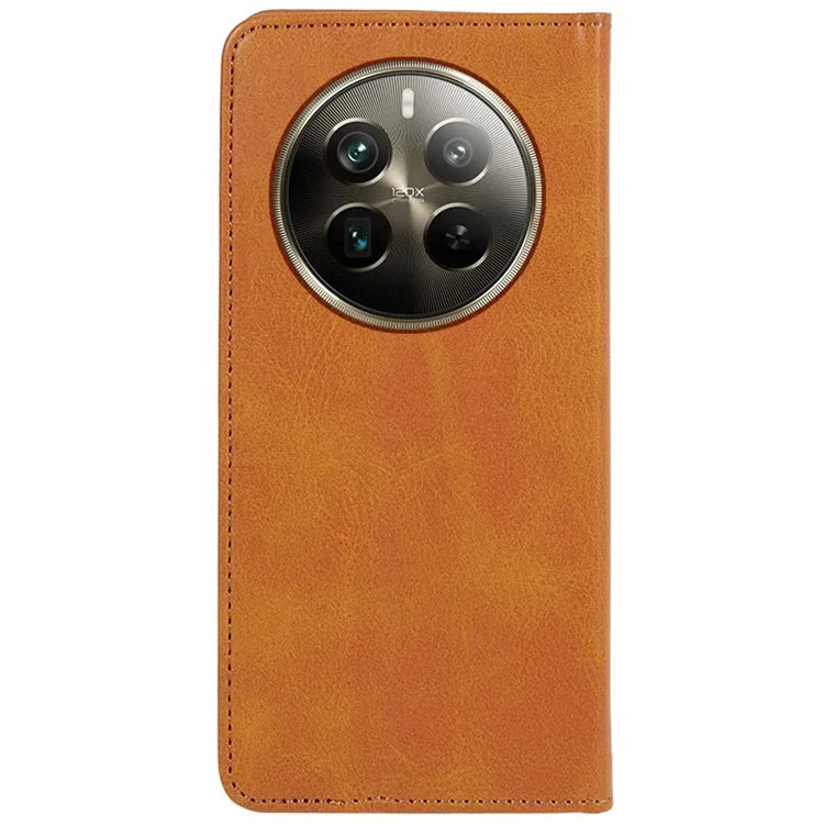 For Realme 12 Pro 5G / 12 Pro+ 5G Case Magnetic Closing PU Leather Flip Phone Cover