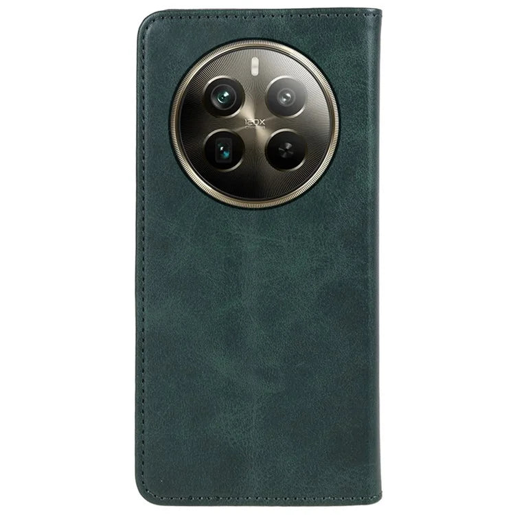 For Realme 12 Pro 5G / 12 Pro+ 5G Case Magnetic Closing PU Leather Flip Phone Cover