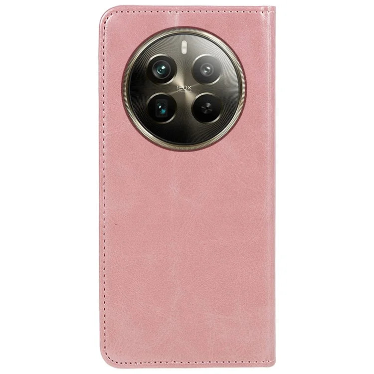 For Realme 12 Pro 5G / 12 Pro+ 5G Case Magnetic Closing PU Leather Flip Phone Cover