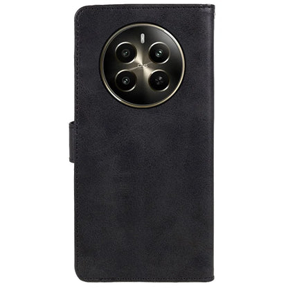 For Realme 12 5G Phone Case Calf Texture Wallet Phone Cover with Magnetic Clasp