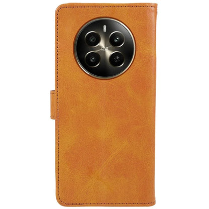 For Realme 12 5G Phone Case Calf Texture Wallet Phone Cover with Magnetic Clasp