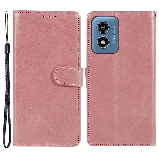 Anti-Scratch Cover for Motorola Moto G Play (2024) 4G Case Calf Texture Wallet Leather Shell with Magnetic Clasp