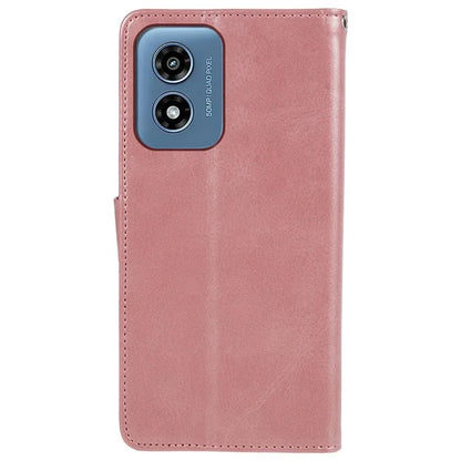 Anti-Scratch Cover for Motorola Moto G Play (2024) 4G Case Calf Texture Wallet Leather Shell with Magnetic Clasp
