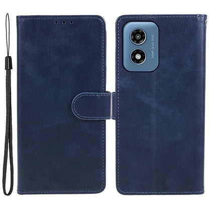 Anti-Scratch Cover for Motorola Moto G Play (2024) 4G Case Calf Texture Wallet Leather Shell with Magnetic Clasp