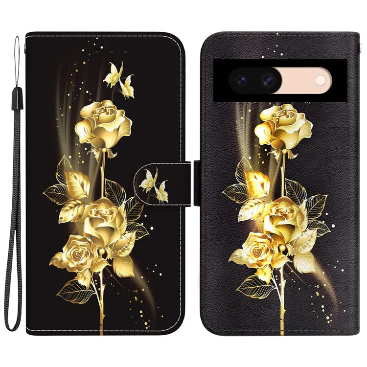 For Google Pixel 8a Case Stylish Pattern Wallet Leather Smartphone Cover
