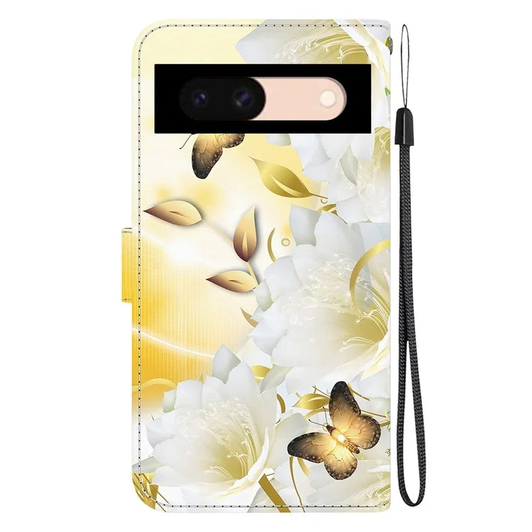 For Google Pixel 8a Case Stylish Pattern Wallet Leather Smartphone Cover