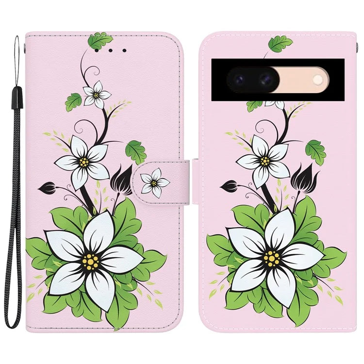 For Google Pixel 8a Case Stylish Pattern Wallet Leather Smartphone Cover