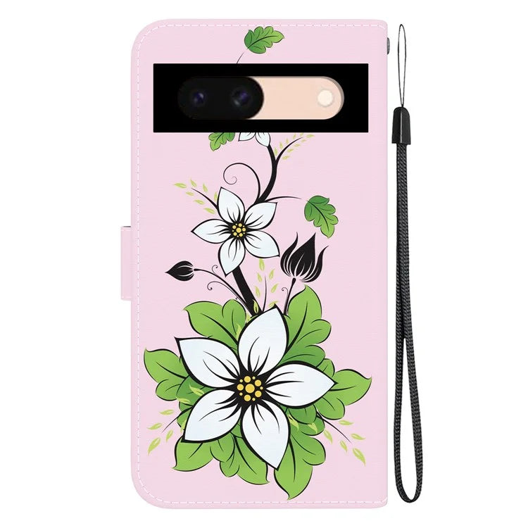 For Google Pixel 8a Case Stylish Pattern Wallet Leather Smartphone Cover