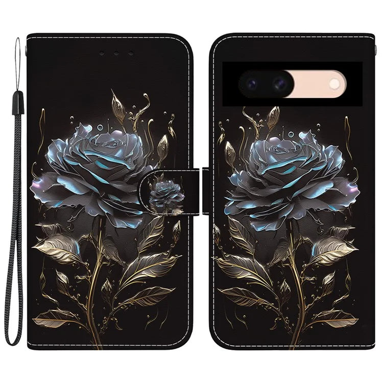 For Google Pixel 8a Case Stylish Pattern Wallet Leather Smartphone Cover