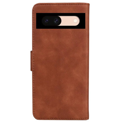 For Google Pixel 8a Phone Stand Case Wallet PU Leather Flip Solid Color Cell Phone Cover