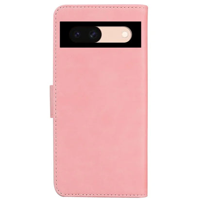 For Google Pixel 8a Phone Stand Case Wallet PU Leather Flip Solid Color Cell Phone Cover