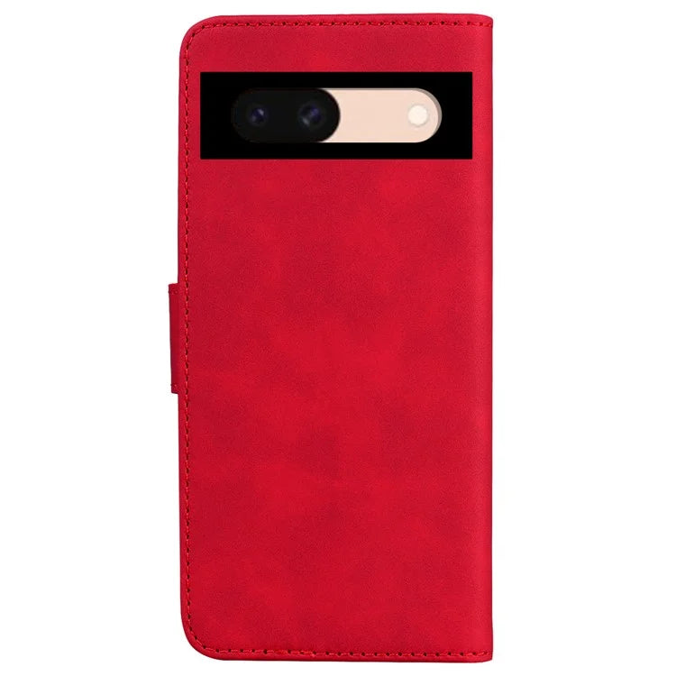 For Google Pixel 8a Phone Stand Case Wallet PU Leather Flip Solid Color Cell Phone Cover
