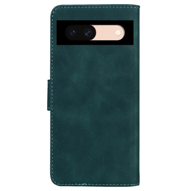 For Google Pixel 8a Phone Stand Case Wallet PU Leather Flip Solid Color Cell Phone Cover