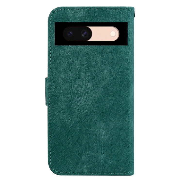For Google Pixel 8a Case Cute Tiger Imprinted Leather Full Protection Phone Cover