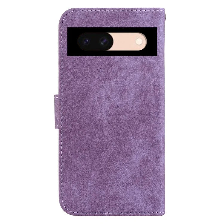 For Google Pixel 8a Case Cute Tiger Imprinted Leather Full Protection Phone Cover