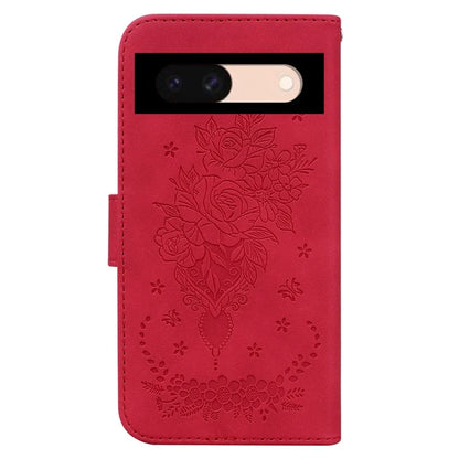 For Google Pixel 8a Case PU Leather+TPU Imprinted Phone Cover with Flower Pattern