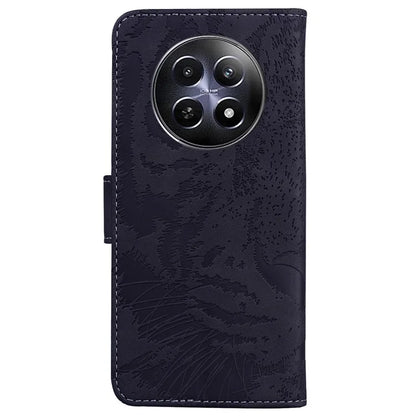 For Realme 12 5G / 12x 5G Leather Phone Case Wallet Stand Cover Imprinted Tiger Pattern