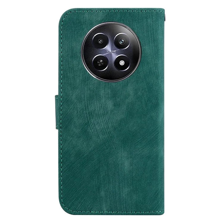 For Realme 12 5G / 12x 5G Wallet Case Cute Tiger Pattern Leather Phone Stand Cover