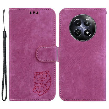 For Realme 12 5G / 12x 5G Wallet Case Cute Tiger Pattern Leather Phone Stand Cover