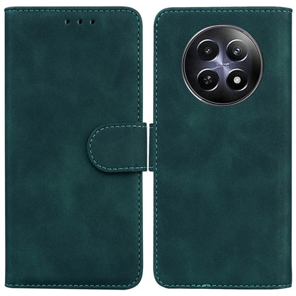 For Realme 12 5G / 12x 5G Case Solid Color Leather Wallet Flip Phone Cover