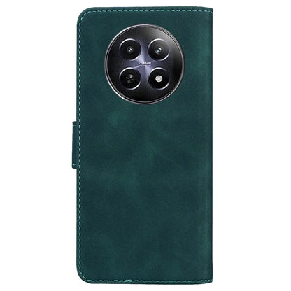 For Realme 12 5G / 12x 5G Case Solid Color Leather Wallet Flip Phone Cover