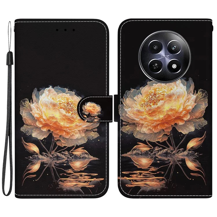 For Realme 12 5G / 12x 5G Wallet Phone Case Pattern Printing Protective Leather Cover