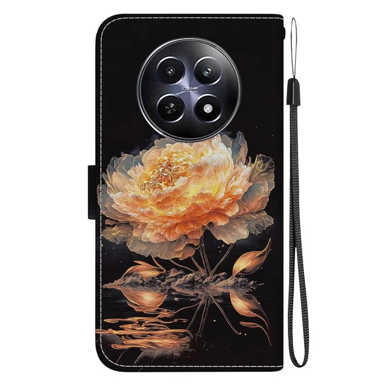 For Realme 12 5G / 12x 5G Wallet Phone Case Pattern Printing Protective Leather Cover