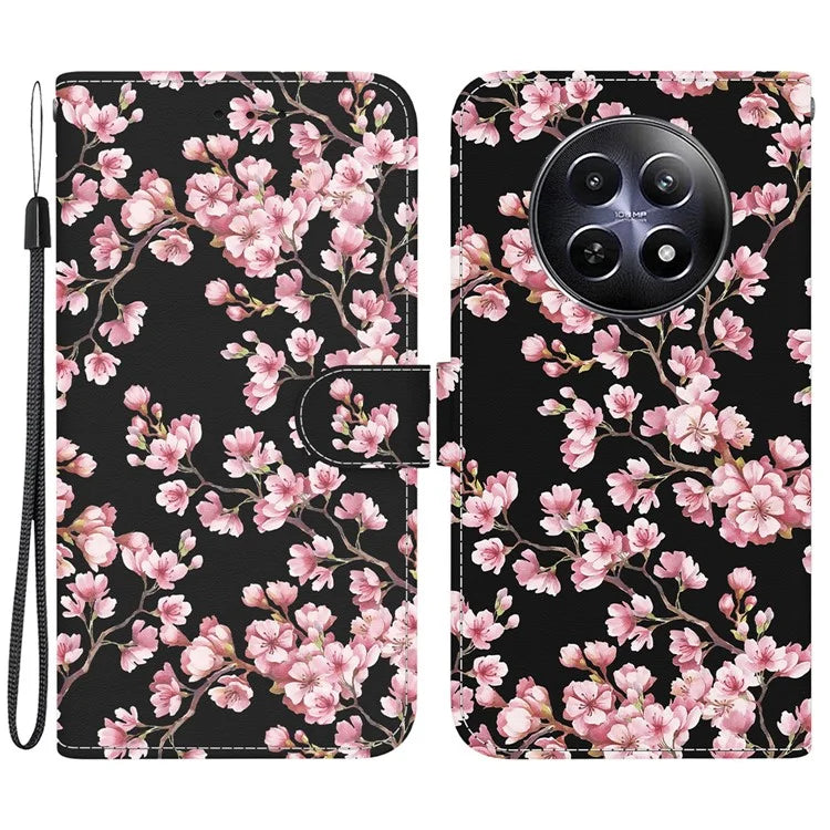 For Realme 12 5G / 12x 5G Wallet Phone Case Pattern Printing Protective Leather Cover