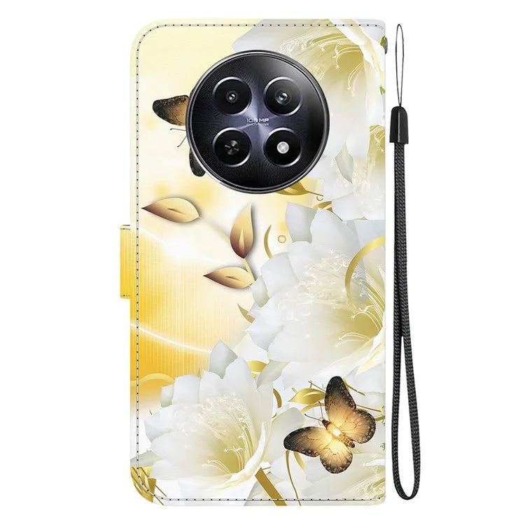 For Realme 12 5G / 12x 5G Wallet Phone Case Pattern Printing Protective Leather Cover