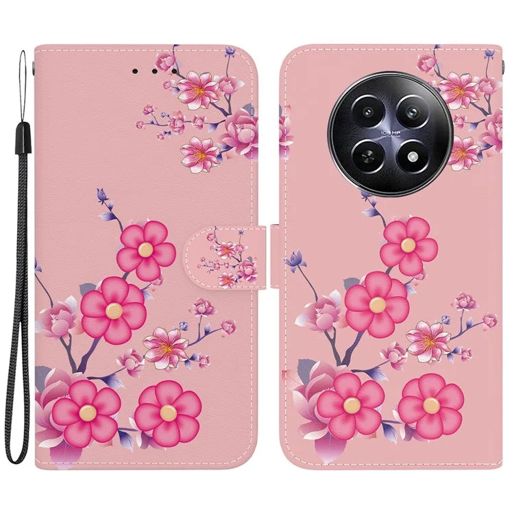 For Realme 12 5G / 12x 5G Wallet Phone Case Pattern Printing Protective Leather Cover