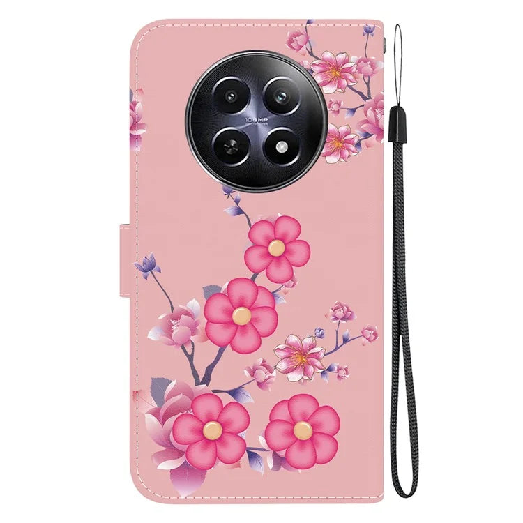 For Realme 12 5G / 12x 5G Wallet Phone Case Pattern Printing Protective Leather Cover