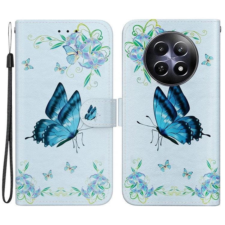 For Realme 12 5G / 12x 5G Wallet Phone Case Pattern Printing Protective Leather Cover