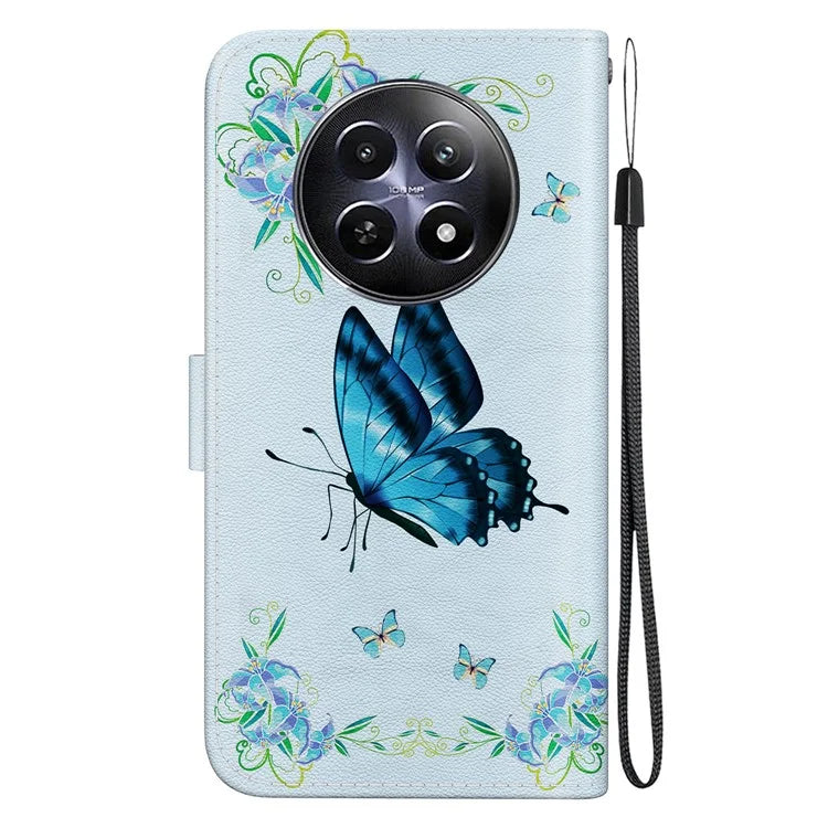 For Realme 12 5G / 12x 5G Wallet Phone Case Pattern Printing Protective Leather Cover