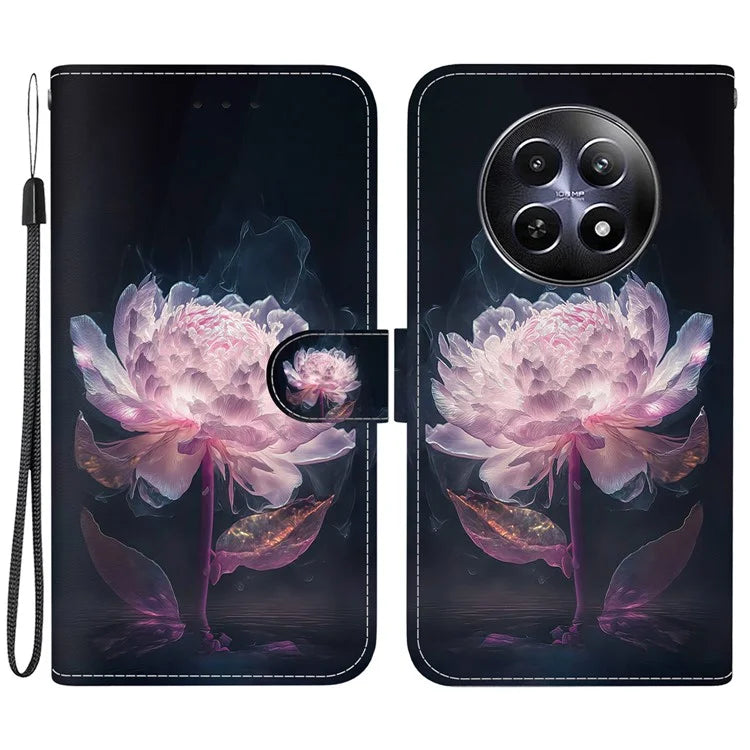 For Realme 12 5G / 12x 5G Wallet Phone Case Pattern Printing Protective Leather Cover