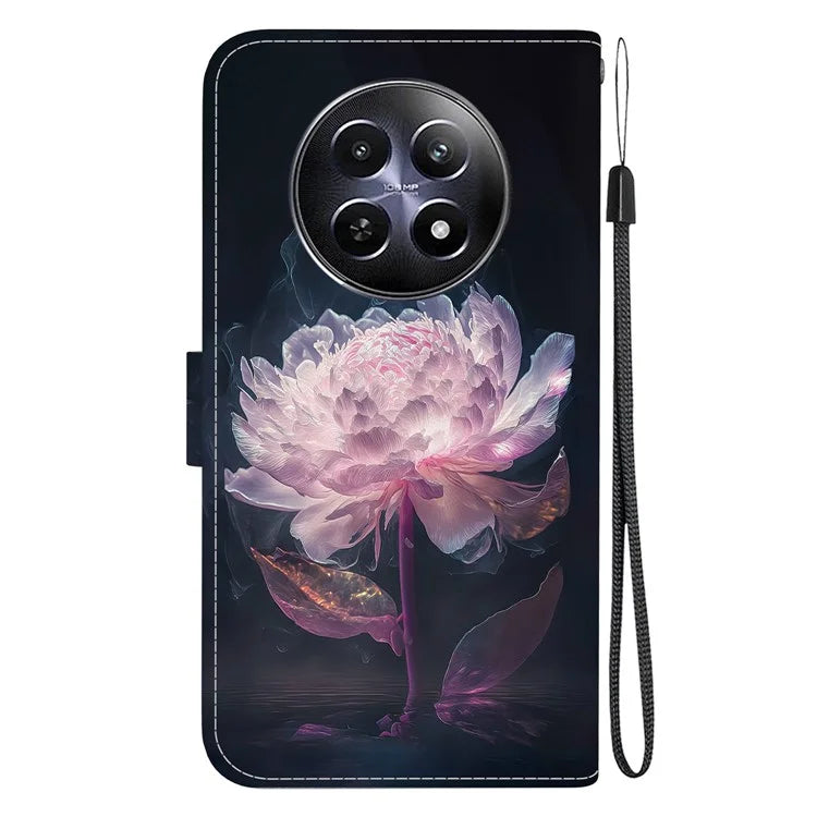 For Realme 12 5G / 12x 5G Wallet Phone Case Pattern Printing Protective Leather Cover