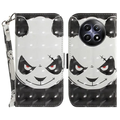 For Realme 12 5G / 12x 5G Leather Case Phone Wallet Cover Pattern Printing