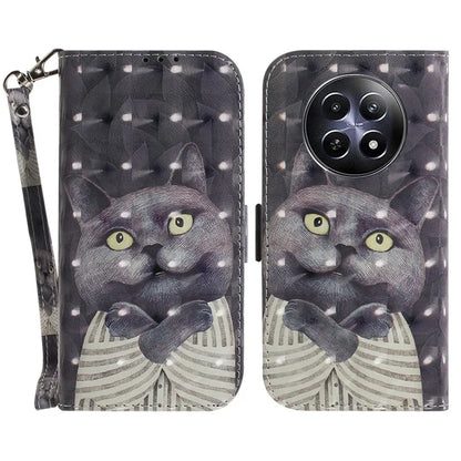 For Realme 12 5G / 12x 5G Leather Case Phone Wallet Cover Pattern Printing