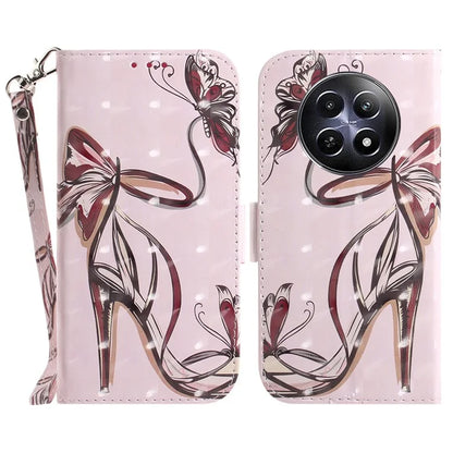 For Realme 12 5G / 12x 5G Leather Case Phone Wallet Cover Pattern Printing