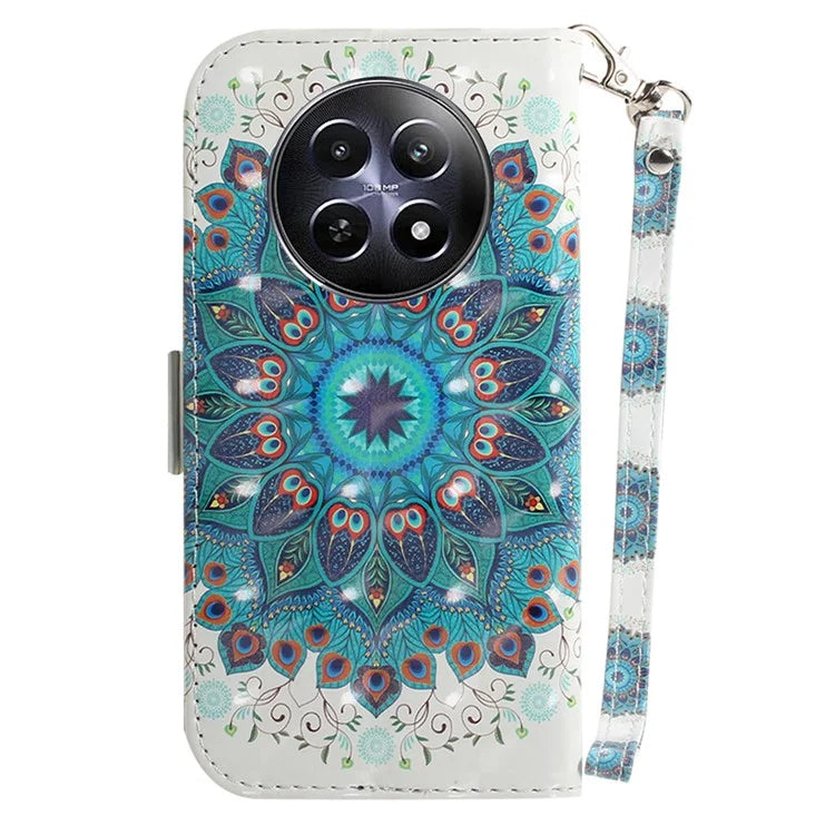 For Realme 12 5G / 12x 5G Leather Case Phone Wallet Cover Pattern Printing