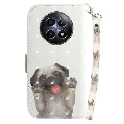 For Realme 12 5G / 12x 5G Leather Case Phone Wallet Cover Pattern Printing