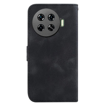 Leather Case for TECNO Spark 20 Pro+ 7-Shape Imprint Foldable Stand Phone Wallet Cover