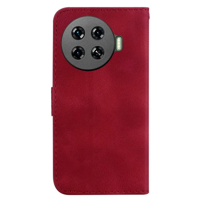 Leather Case for TECNO Spark 20 Pro+ 7-Shape Imprint Foldable Stand Phone Wallet Cover