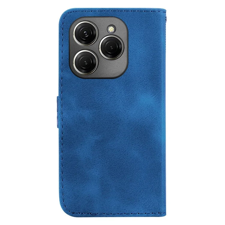 For TECNO Spark 20 Pro Wallet Case 7-Shape Imprint Foldable Leather Phone Cover