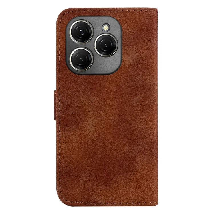 For TECNO Spark 20 Pro Wallet Case 7-Shape Imprint Foldable Leather Phone Cover