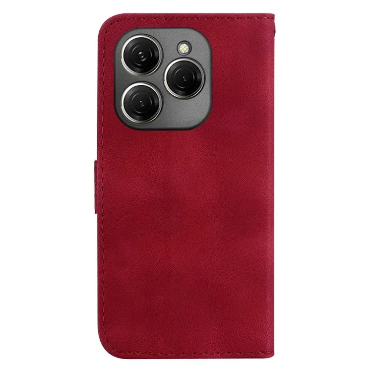 For TECNO Spark 20 Pro Wallet Case 7-Shape Imprint Foldable Leather Phone Cover