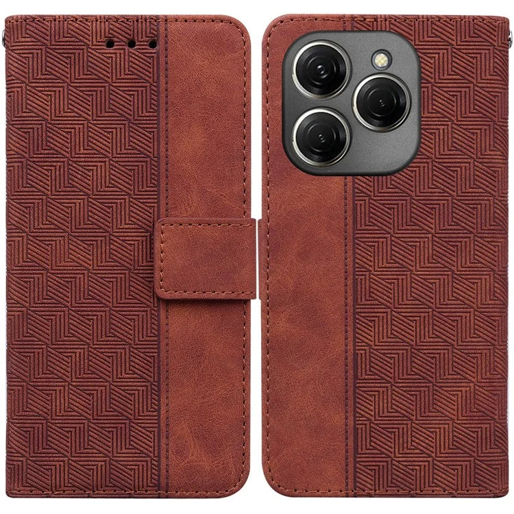 For TECNO Spark 20 Pro Case Geometry Phone Leather Cover with Wallet