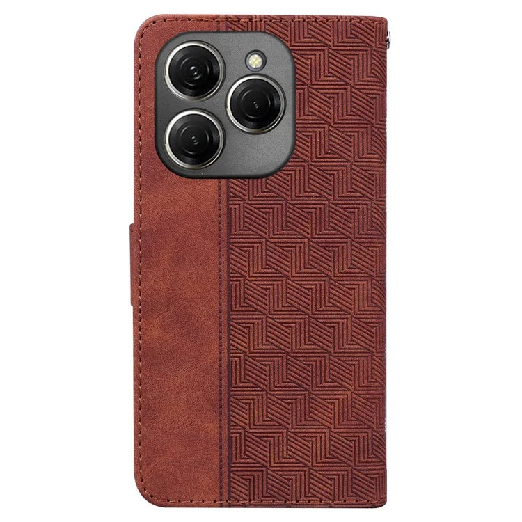 For TECNO Spark 20 Pro Case Geometry Phone Leather Cover with Wallet