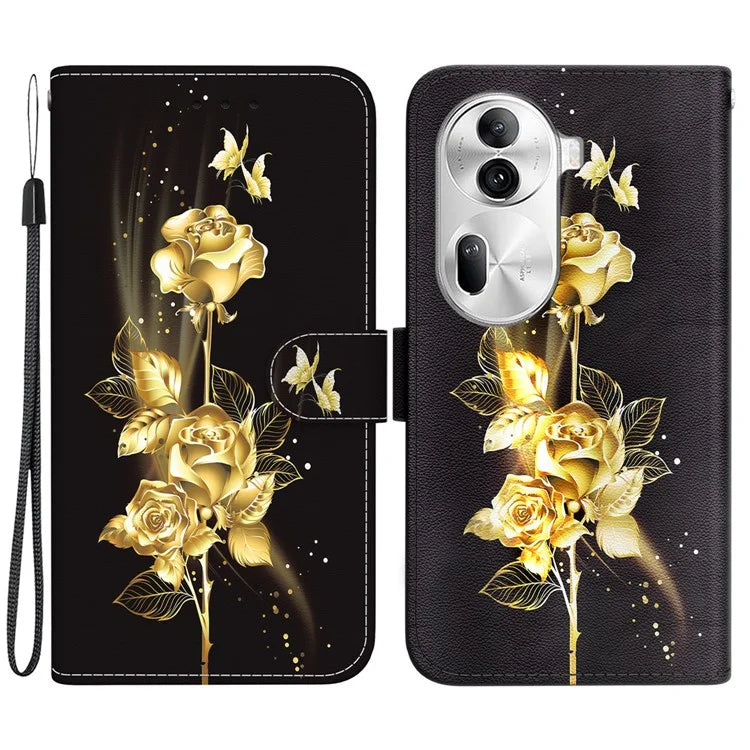 For Oppo Reno11 Pro 5G (Global) Leather Case Pattern Printing Wallet Phone Cover